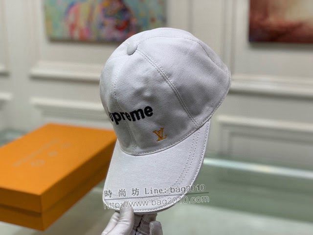 LV聯名supreme帽子 路易威登男女同款經典鴨舌帽棒球帽  mm1737